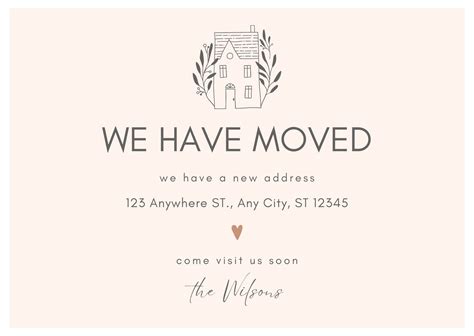 Free Change of Address Cards Maker .